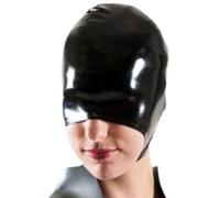 WBAODAN Sexy Latex Hood Women Rubber Full Face Mask Back Zipper Fetish BDSM for Cosplay Party Costume Headwear(Size:S-53CM)