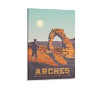 WBBART Arches National Park Utah Vintage Travel Poster Canvas Art Picture Wall Decor Art Painting Posters Modern Family Decorative Posters 12x18inch(30x45cm)