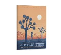 WBBART Joshua Tree National Park California Vintage Travel Poster Canvas Art Picture Wall Decor Art Painting Posters Modern Family Decorative Posters 08x12inch(20x30cm)