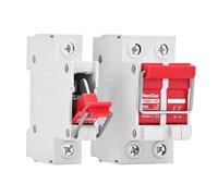 WBBAYDRFR 1pcs Isolation Switch AC DC Power Electric Circuit Main Switch with Hook Locked Manual AC110V 230V 380V 400V DC12V 24V 60V 63A 100Amp(63a(1-63a),1)