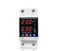 WBBAYDRFR 60a 230v Din Rail Adjustable Over Voltage and Under Protective Device Protector Relay with Current Protection(80A)