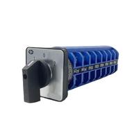 WBBAYDRFR 63A 6 Poles Cam Switch Changeover Rotary Combination Knob Master Control Circuit 1-0-2 Position YMW26 LW28 LW26-63/6(102 Position)