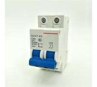 WBBAYDRFR DZ47-C63 Mini Circuit Breaker Switch 2 Poles 35mm DIN Rail Household Short Protector 400V 63A 3000A 1Pcs