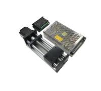 WBBAYDRFR Linear Rail Kit Sliding Table Ball Screw Module Slide Stage 50-300mm Stroke Nema23 Stepper Motor 1.2Nm Power Supply Driver(250mm-SFU1605)