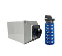 WBBAYDRFR LW26-63/6M 63A 6 Poles Changeover Cam Switch Electrical Multi Position Rotary Selector with Protective Cover Box Enclosure(01)