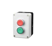 WBBAYDRFR New XB2 Metal Button Switch Control Box Start Stop Industrial Identification Symbol self Reset Circular Emergency Stop Switch(2Hole)
