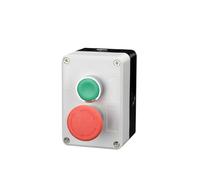 WBBAYDRFR New XB2 Metal Button Switch Control Box Start Stop Industrial Identification Symbol self Reset Circular Emergency Stop Switch(2Hole-01)