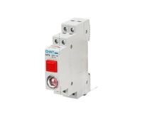 WBBAYDRFR NP9 AC DC 220V 24V Push Button Card Din Rail Button Switch Reset with Moving Signal Light Led 2NO 2NC Pushbutton Switch(Red With Light 24v)