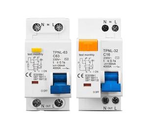 WBBAYDRFR TPNL DPNL 230V 1P+N Current Circuit Breaker with Over and Short Leakage Protection RCBO MCB 1Pcs(TPNL 16A)