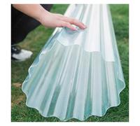 WBBML 1 Mm Corrugated Roofing Sheets Daylighting Cover Board Easy Installation Greenhouse Sheets Highway Sound Barriers(0.9x1.1m/2.95x3.61ft)