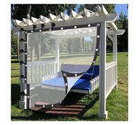 WBBML Pergola Waterproof Side Panels with Eyelets Transparent Outdoor Weatherproof Curtains Plastic Tarpaulin, for Gazebo, Gardens, Customizable (Color : Clear, Size : 4x2m)