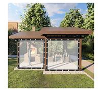 WBBML Waterproof Side Panels with Grommets 0.12mm Garden Gazebos Curtain PVC Plastic Partition Screen, Customizable (Color : Clear, Size : 3x3m)