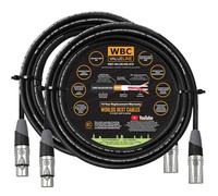 WBC-VALUELINE-2CS (22 AWG) - 2 Units - 12 Foot-Low-Capacitance Shielded Balanced Flexible Microphone, Active-Speaker & Interconnect Cables with Eminence Gold XLR Connectors