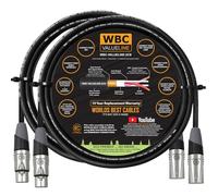 WBC-VALUELINE-2CS (22 AWG) - 2 Units - 2 Metre-Low-Capacitance Shielded Balanced Flexible Microphone, Active-Speaker & Interconnect Cables with Eminence Gold XLR Connectors