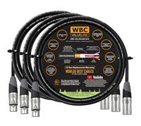 WBC-VALUELINE-2CS (22 AWG) - 3 Units - 2 Metre-Low-Capacitance Shielded Balanced Flexible Microphone, Active-Speaker & Interconnect Cables with Eminence Gold XLR Connectors