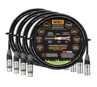 WBC-VALUELINE-2CS (22 AWG) - 4 Units - 2 Metre-Low-Capacitance Shielded Balanced Flexible Microphone, Active-Speaker & Interconnect Cables with Eminence Gold XLR Connectors