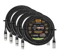 WBC-VALUELINE-2CS (22 AWG) - 4 Units - 8 Metre-Low-Capacitance Shielded Balanced Flexible Microphone, Active-Speaker & Interconnect Cables with Eminence Gold XLR Connectors