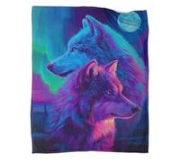 WBCFGHJKN Neon Painted Animal Pattern 3D Printed Fleece Blanket, Super Soft Flannel Throw, Cozy Warm Plush Blanket for Sofa Couch Bedroom Living Room Home Décor 40x50inch(100x130cm)