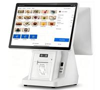 WBDBINGL Touchscreen Cash Register, Touch Screen PC POS Systems All-in-One Smart Cash Register, 15.6-inch Dual Touch Screen, for Retail, Restaurant, Store POS Systems for Small Business