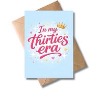 WBdesignz Birthday Card for 30th Birthday with Envelope - In my thirties era - Funny and Modern Greetings Card for Wife, Girlfriend, Sister - Congratulations Card with Saying (DIN A6)