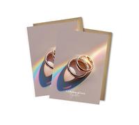 WBdesignz Elegant Wedding Cards with Envelopes - With Wedding Rings - A Lifetime of Love - Elegant Cards for Wedding, Marriage, Anniversary, Engagement or as Love Cards (Set of 2, Lifetime of Love)