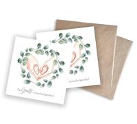 WBdesignz Maternity Protection Cards - Greeting Cards Birth "Das größte ist manchmal ganz klein!" Pregnancy Farewell Cards Baby Break Colleague Baby 125 x 125 mm (Set of 2, Feet, Hands)