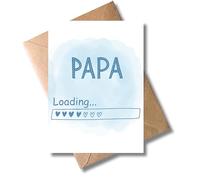 WBdesignz Modern Pregnancy Card with Envelope - Dad Loading - Creative Surprise Card for Pregnancy Announcement with Humour - for Expecting Father, Husband, Boyfriend (DIN A6)