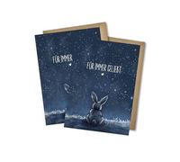 WBdesignz Set of 2 Beautiful Star Child Cards - Empathetic Memory Card Forever Loved Sincere Condolence Card Baby Condolence Infant Death with Envelopes DIN A6 (Set of 2)