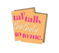 WBdesignz Set of 2 Birthday Cards "Talk Thirty To Me" with Envelopes - Bright Neon Folding Cards 30th Birthday for Women & Men - Humorous Greeting Cards Thirty - Happy Birthday (A6)