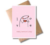 WBdesignz Valentine's Day Card with Envelope - Gift Card for Valentine's Day, Happy Valentine's Day, I Love You So Much Love Confession, Love Card, Valentine's Card for Partner Date (DIN A6) (Cute