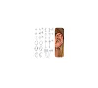 WBDWWTD 10Pairs Flat Back Earrings for Women Hypoallergenic Surgical Steel Earring Silver Gold Hoop Stud Earrings Set Sleeper Cartilage Helix Earring Rook Conch Tragus Helix Piercing Jewellery