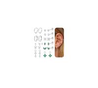 WBDWWTD 10Pairs Flat Back Earrings for Women Hypoallergenic Surgical Steel Earring Silver Gold Hoop Stud Earrings Set Sleeper Cartilage Helix Earring Rook Conch Tragus Helix Piercing Jewellery