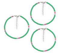 WBDWWTD 2 Pcs Adjustable Jewelry Foot Anklet Chain Round Beads s Bracelets Bead Bracelet for Men Ankle Pendant Elasticity Polymer Clay Man Africa