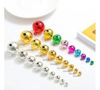 WBDWWTD 20-300 Pcs Aluminum Colorful Jingle Pendant Tiny Brass Bells for dog Christmas Tree Decoration/Crafts Accessories-Silver-12mm 50 pcs Aluminum