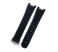 WBDWWTD 20mm 21mm Fluorous Rubber Watchband for Seamaster Watch AT150 AQUA 150 Soft Strap Folding Buckle
