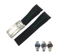 WBDWWTD 21mm Silicone Rubber Watch Band Replacement for Role Rolex DEEPSEA Sea-Dweller 126660 Blue Black Diving Sport Strap Free Tools