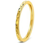 WBDWWTD 5 MM Titanium Steel Diamond-Cut Pinky Ring for Women 18K Gold Plated Delicate Geometric Jewelry Luxe Gift for Birthday