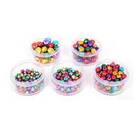 WBDWWTD 6mm 8mm 10mm 12mm 14mm Mix Colour Jingle Bells Aluminum Loose Beads Small For Festival Party/Christmas Tree Pendant Decorations-12mm 50pcs