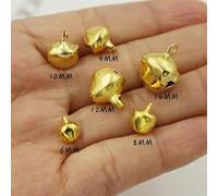 WBDWWTD 8mm 10mm 12mm 14mm 100pcs Flat Bells Iron Mouth Bells For Party Christmas Decors Bracelet Necklace Pets Toys Ornaments-Silver-8mm