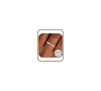 WBDWWTD 925 Silver Ring for Women Girls, 18K White Gold Plated Sterling Silver Thin Band Rings, 1.5mm Geometric Diamond Cutting Surface Engagement Promise Finger Ring Size L1/2-V1/2