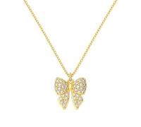 WBDWWTD Butterfly Earring Necklace Ring Set - Sterling Silver 18K Gold Plated Dainty Jewelry with Cubic Zirconia, Birthday Mitzvah s for Women