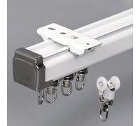 WBDWWTD Ceiling Curtain Track Set Heavy Duty, 50-600cm Privacy Room Divider Single Rail for Patio Work Shop Cloakroom Medical Clinic, Heav