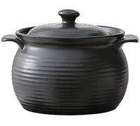 WBDWWTD Ceramic Casserole Dish Clay Pot Clay Pot Hot Pot Clay Pots Earthenware Clay Pot Earthen Pot Cookware with Lid Heat-Resistant Ceramics/Simmered Or Stewed,4l
