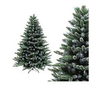WBDWWTD Christmas Tree Artificial Tree Artificial Christmas Tree Unlit Premium Hinged Spruce Full Tree,Holiday Flocked Xmas Tree With Metal Stand Holiday Festival Decor (Green 150cm/5ft)