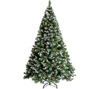 WBDWWTD Christmas Tree Christmas Trees with Pine Cones Snowflake Decor 1.2 m 1.5 m 1.8 m 2.1 m Artificial Xmas Tree Small Large New Year Holiday Decoration Christmas Decoration (1.8 m)
