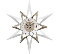 WBDWWTD Creative Light Luxury Battery Operated Nordic Metal Wall Clock, 24 Inch Art Decorative Silent Quartz Clock, Living Room Bedroom Porch Office,A