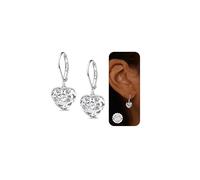 WBDWWTD Gold/Silver Heart Earrings S925 Sterling Silver Hollow Hearts Shaped Leverback Dangle Drop Earring for Women Girls