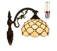 WBDWWTD GWJKG Dragonfly Sconces Stained Glass Wall Lamp, Elegant Light Fixture for Hallway, Stairway, Bedroom, Office Home Decor - Vintage Style Illumination