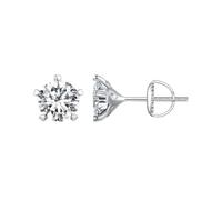 WBDWWTD New Moissanite Stud Earrings 0.6ct-4ct D Color VVS1 Clarity Brilliant Round Cut Lab Grown Diamond Earrings