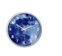 WBDWWTD Office Wall Decor Automatic Time Synchronization Living Room Wall Clock Silent Punch- Voice Control Alarm Clocks for Bedrooms